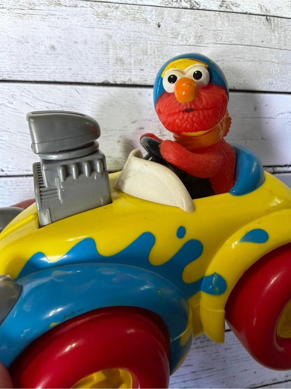 Vintage Elmo Race Car Toy 1996 Tyco Sesame Street Retro Kids Collectible - Picture 7 of 7